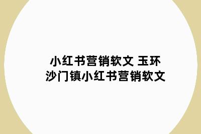 小红书营销软文 玉环沙门镇小红书营销软文
